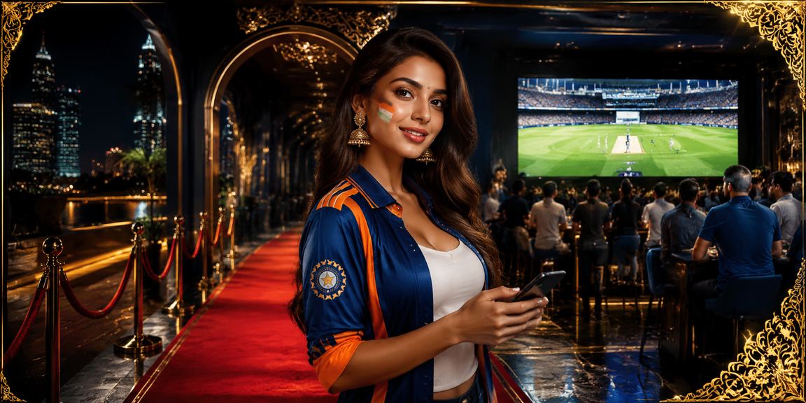 Cricket fan enjoying cricket betting using mb4 platform on mobile in India