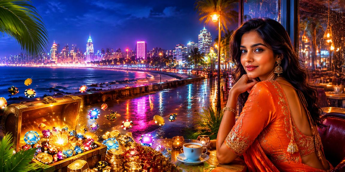 Mumbai beach area vibrant with gaming activity and slots enthusiasts